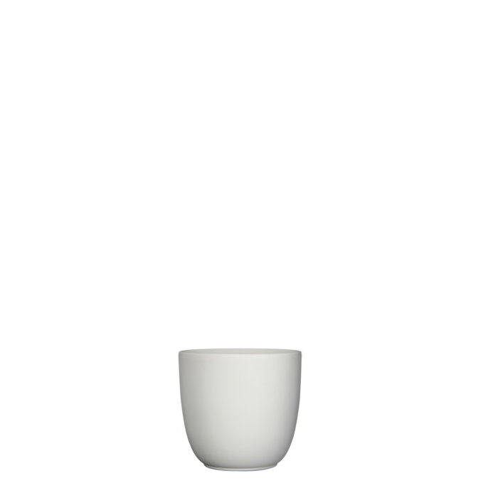 Mica decorations Bloempot Pot rond es/9 tusca 9 x 10 cm wit mat Mica