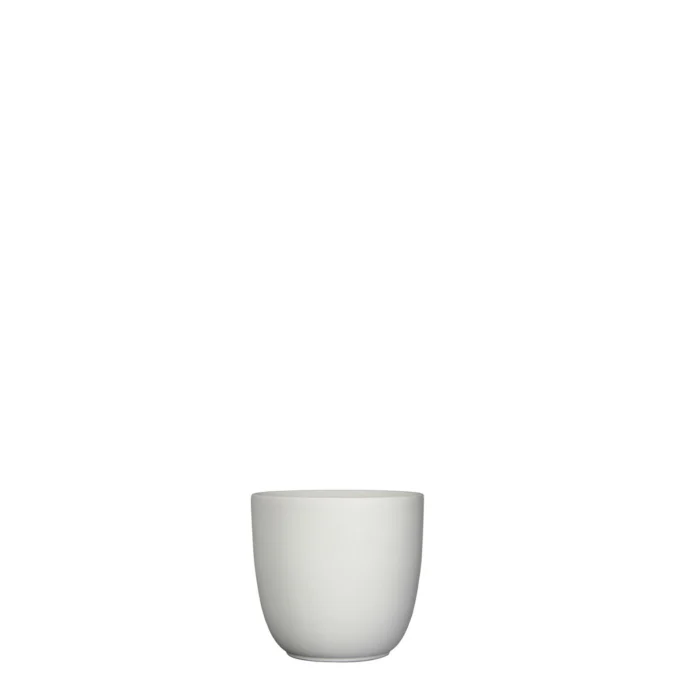 Mica decorations Bloempot Pot rond es/9 tusca 9 x 10 cm wit mat Mica
