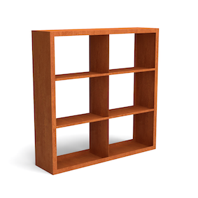 Geroba Egura cortenstaal houtopslag onderverdeling 6 vakken 1500x385x1500 mm – bruin