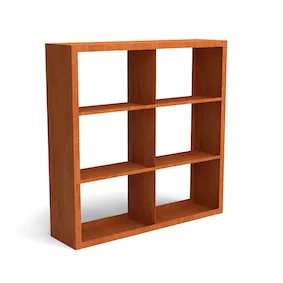 Geroba Egura cortenstaal houtopslag onderverdeling 6 vakken 1500x385x1500 mm - bruin