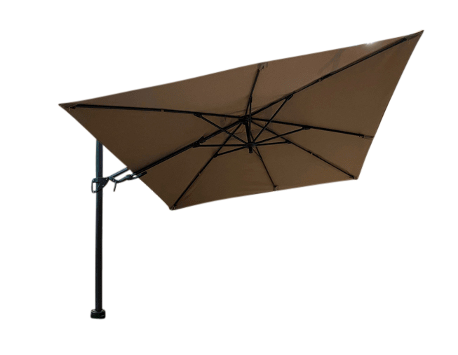 Borek Vrijhangende zweefparasol taupe Barletta 3×3 m – bruin