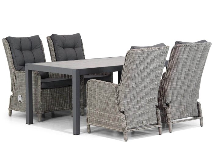 Garden Collections Kingston/Residence 164 cm dining tuinset 5-delig – Grijs-antraciet