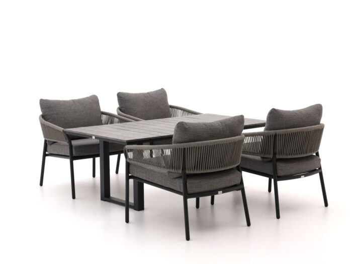 Bellagio tuinmeubelen Bellagio Nova Siri/Fidenza 160cm dining loungeset 5-delig Laagste prijsgarantie! – Grijs