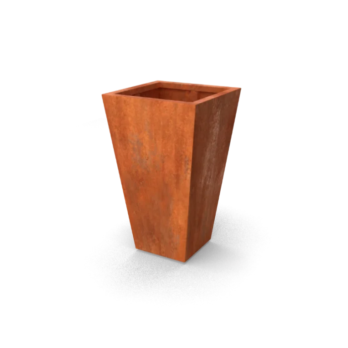 Geroba Vaso vaasvormige plantenbakken Cortenstaal 600 x 600 x 1000 mm - oranje