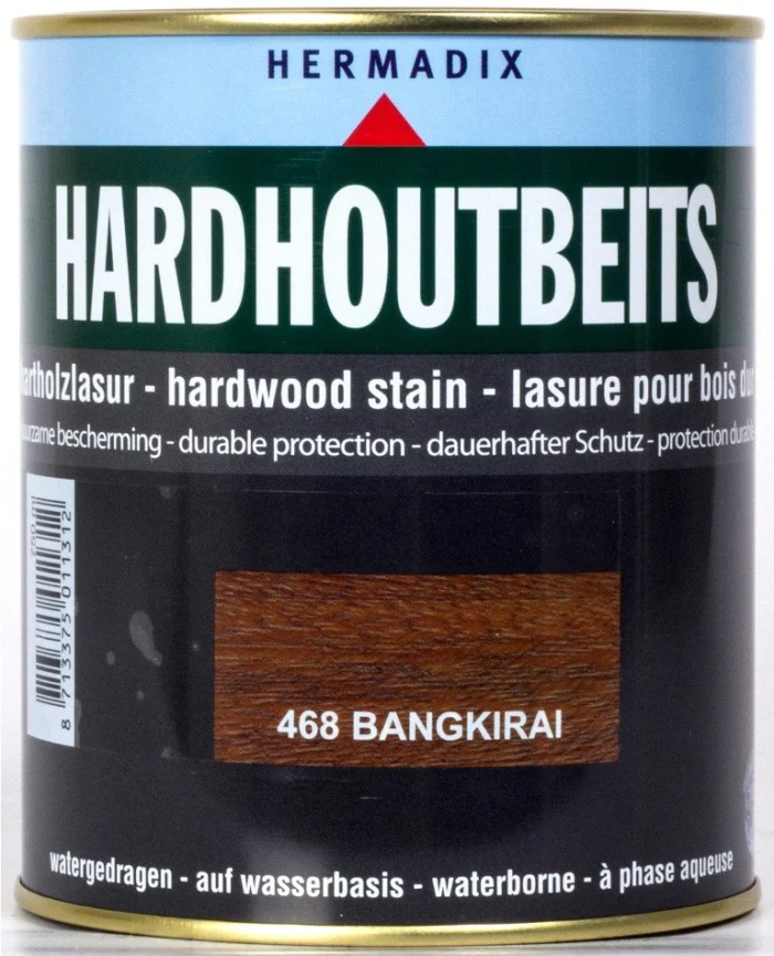 Hermadix Hardhoutbeits 468 bangkirai 750 ml - hout