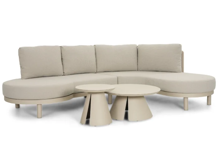 Santika Furniture Nanda/Cayora 50/80 cm organisch loungeset 4-delig - Zand/Beige