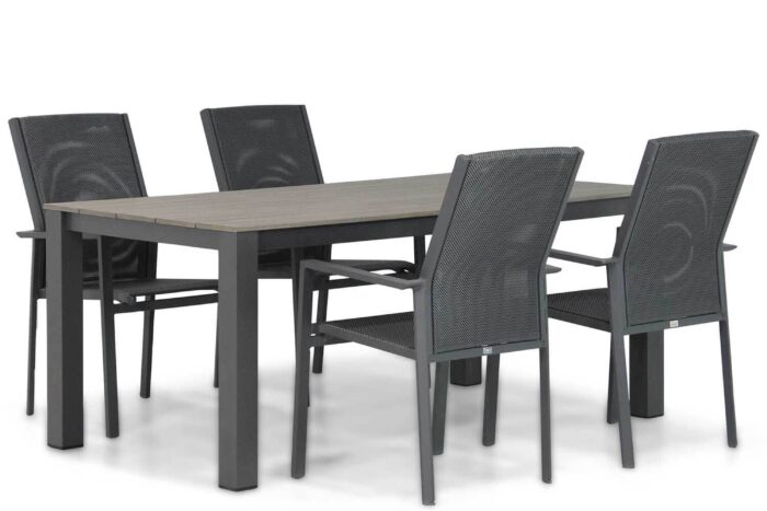 Presto Ricadi/Valley 180 cm dining tuinset 5-delig – Grijs-antraciet