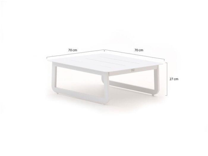 Bellagio tuinmeubelen Bellagio Bertinoro lounge tuintafel 70x70x27cm Laagste prijsgarantie! – Wit