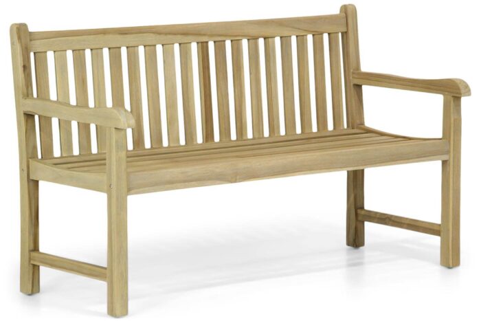 Garden Collections Preston houten tuinbank teak 150 cm – Old teak greywash