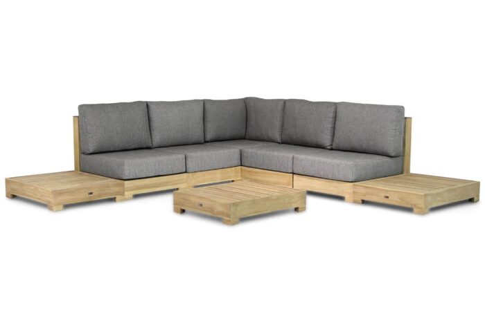 Santika Furniture Levante platform loungeset 8-delig – Old teak greywash
