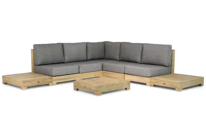 Santika Furniture Levante platform loungeset 8-delig - Old teak greywash