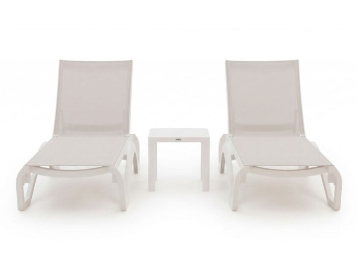 Forza Furniture Forza Russi ligbed set 3-delig stapelbaar verstelbaar Laagste prijsgarantie! – Wit