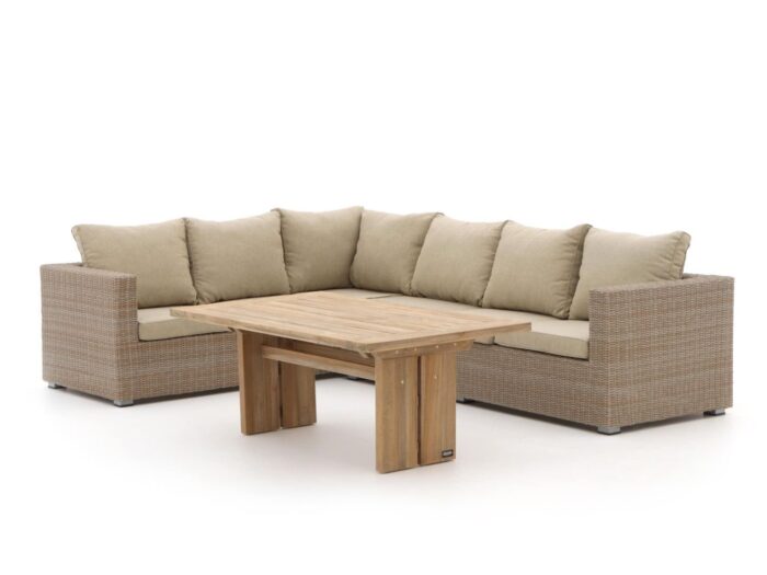 Intenso Furniture Intenso Carpino/ROUGH-L dining loungeset 3-delig links Laagste prijsgarantie! – Bruin