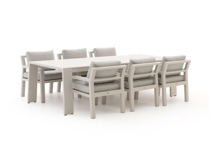 Bellagio tuinmeubelen Bellagio Vinadio 255cm low dining tuinset 7-delig Laagste prijsgarantie! – Taupe