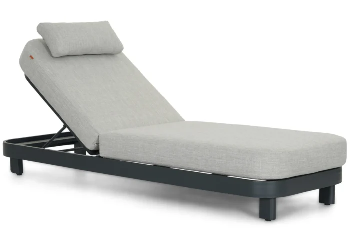 Santika Furniture Nanda ligbed - Grijs-antraciet