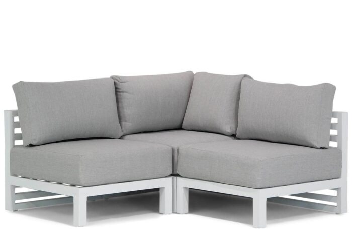 Santika Furniture Jaya hoek loungeset 3-delig – Wit