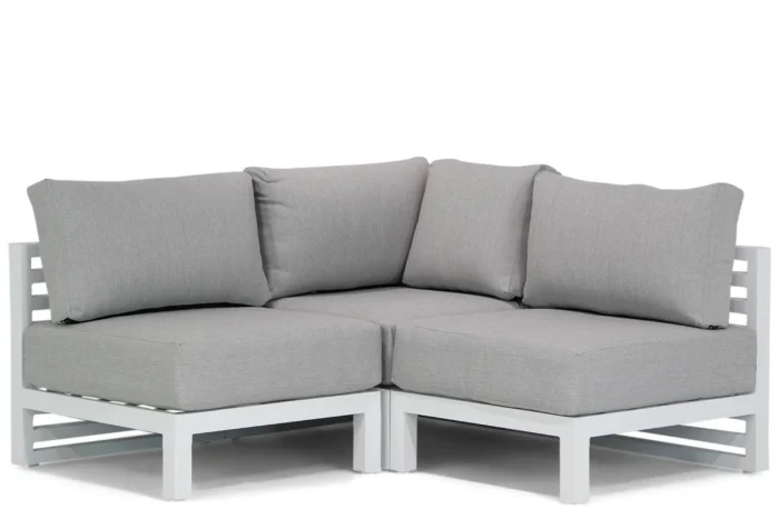 Santika Furniture Jaya hoek loungeset 3-delig - Wit