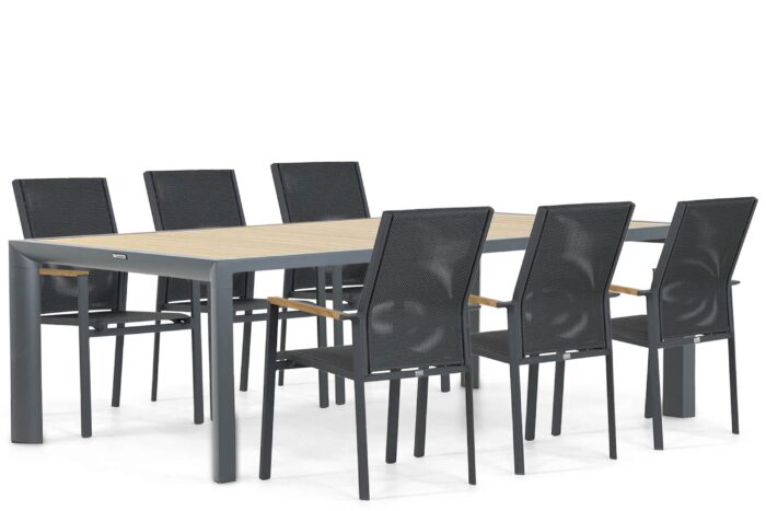 Presto Ricadi/Borello 240 cm dining tuinset 7-delig – Grijs-antraciet