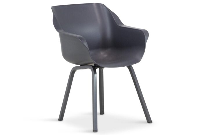 Hartman Sophie Element dining tuinstoel xerix met gratis kussen – Grijs-antraciet