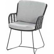 4so Fabrice dining tuinstoel antraciet B 61 x D 60 x H 87 cm – zwart