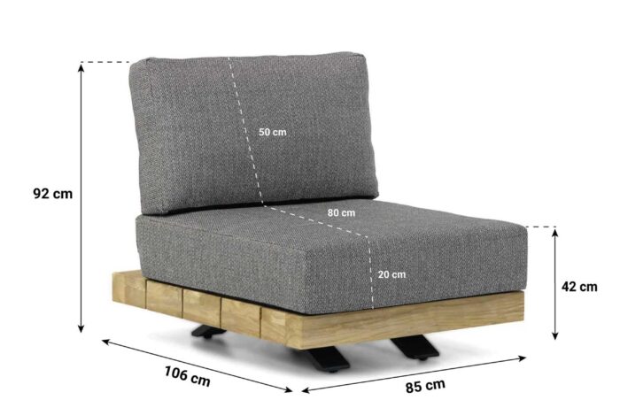 Santika Furniture Superior center – Old teak greywash