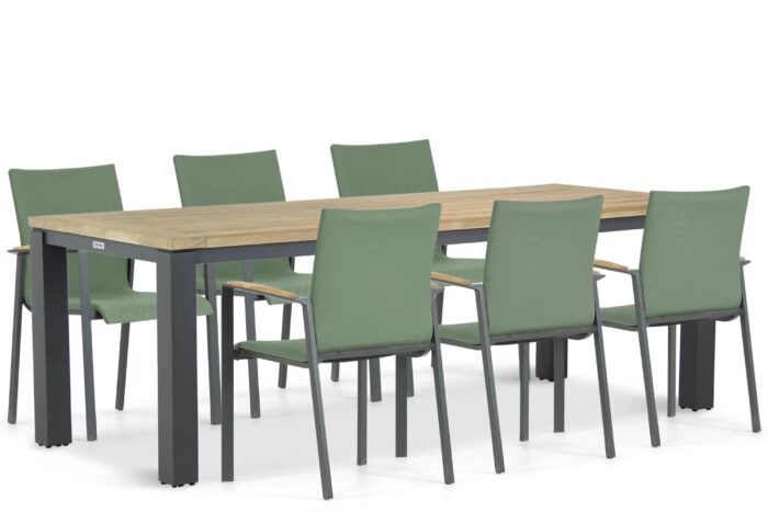 Lifestyle Garden Furniture Brandon/Veneto 230 cm dining tuinset 7-delig – Groen