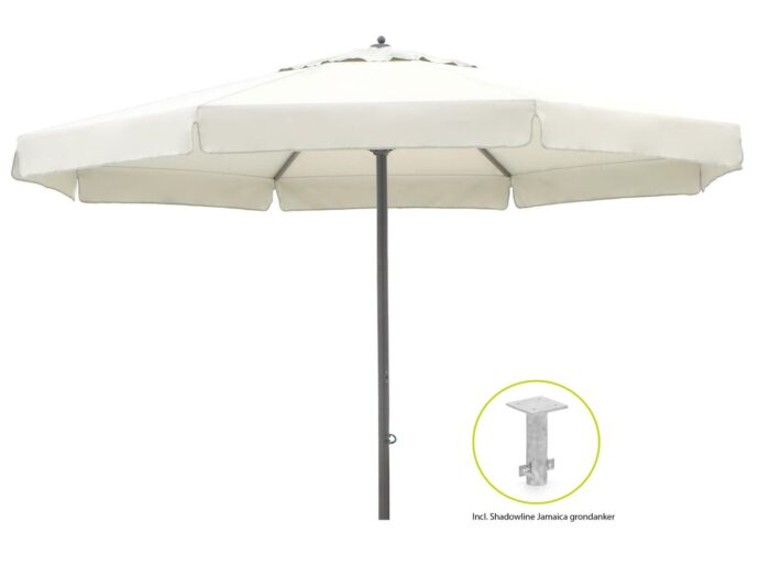 Shadowline Jamaica parasol ø 500cm Laagste prijsgarantie! – Grijs
