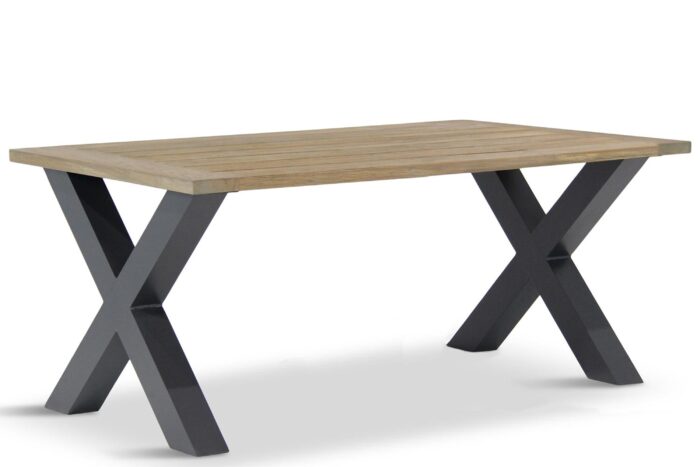 Lifestyle Garden Furniture Cardiff dining tuintafel 180 x 100 cm – Grijs-antraciet