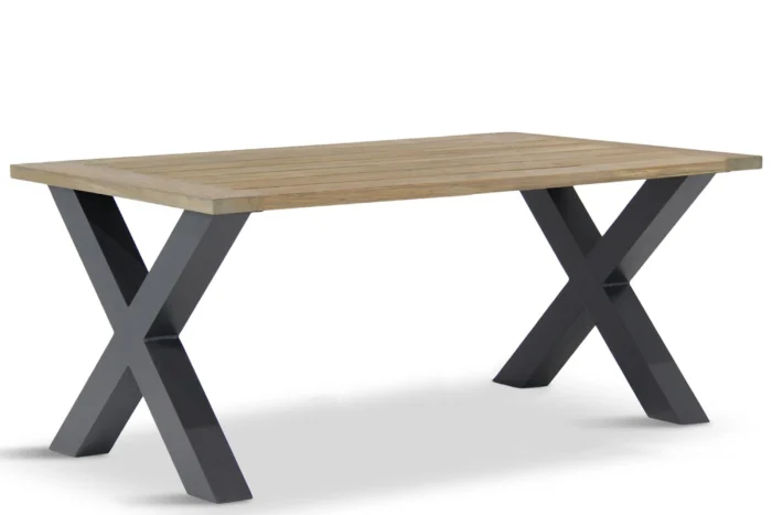 Lifestyle Garden Furniture Cardiff dining tuintafel 180 x 100 cm - Grijs-antraciet