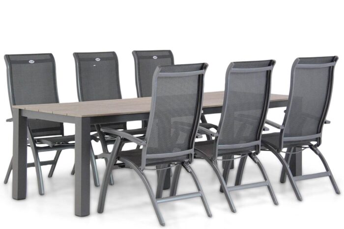 Hartman Summerland/Valley 240 cm dining tuinset 7-delig – Grijs-antraciet