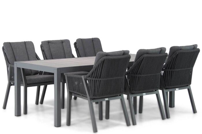 Lifestyle Garden Furniture Verona/Residence 220 cm dining tuinset 7-delig – Grijs-antraciet