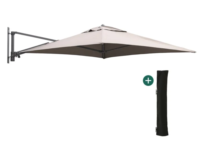 Shadowline muurparasol 200x200cm - Taupe