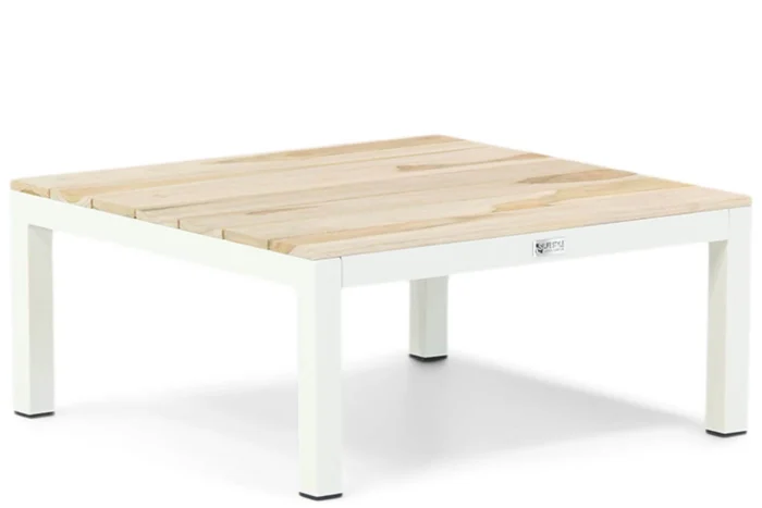 Lifestyle Vero Beach loungetafel 70x70 cm white /teak - Wit