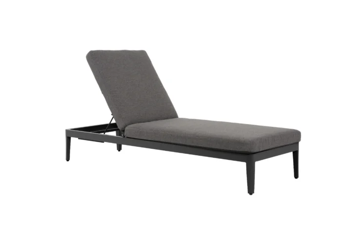 Lifestyle Garden Furniture Mateo ligbed met kussen antraciet/carbon - Grijs-antraciet