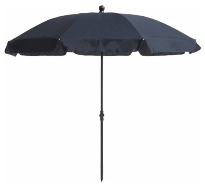 Madison Stokparasol 200 en 8 las palmas safier blue zonwering – blauw
