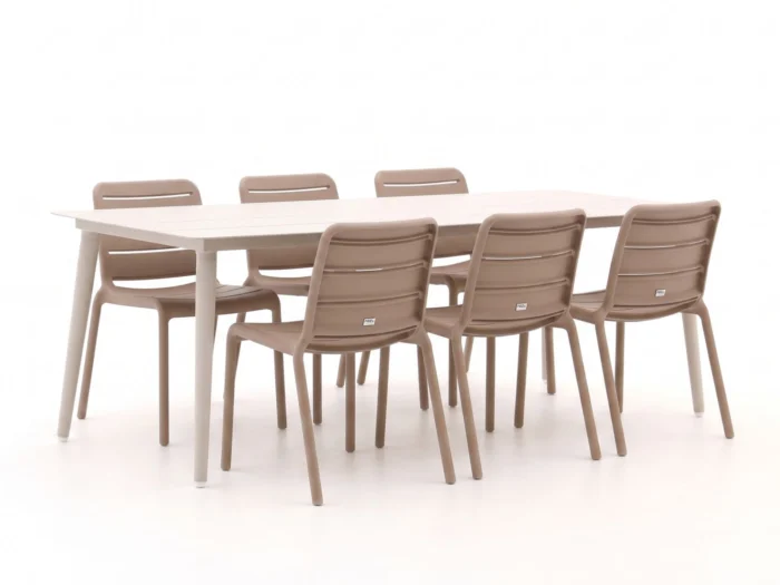 Forza Furniture Narni/Sora 220cm dining tuinset 7-delig stapelbaar