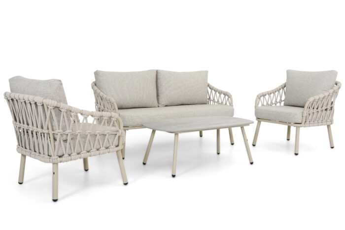 Coco Serra stoel-bank loungeset 4-delig – Zand/Beige