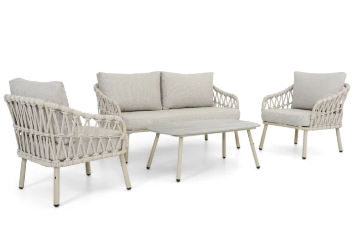 Coco Serra stoel-bank loungeset 4-delig - Zand/Beige