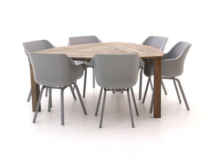 Hartman tuinmeubelen Hartman Sophie Element/Rough-S Triangular 170cm dining tuinset 7-delig Laagste prijsgarantie! – Bruin