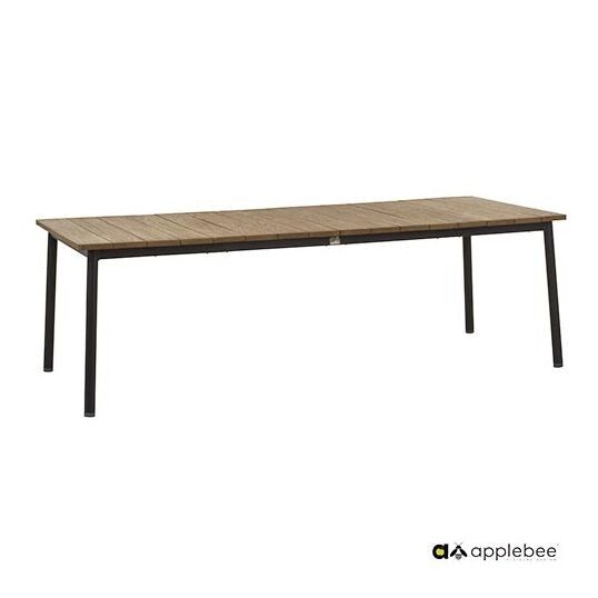 Applebee Milou Tuintafel Black 240x100x80 cm tuinmeubel – zwart