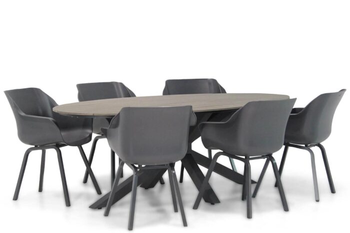 Hartman Sophie element/Matara 220 cm dining tuinset 7-delig – Grijs-antraciet