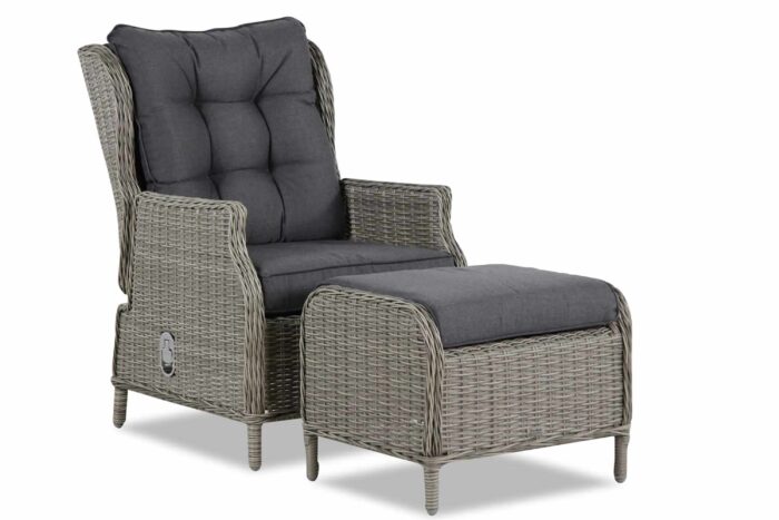 Garden Collections New Castle bistroset 2-delig – Grijs-antraciet
