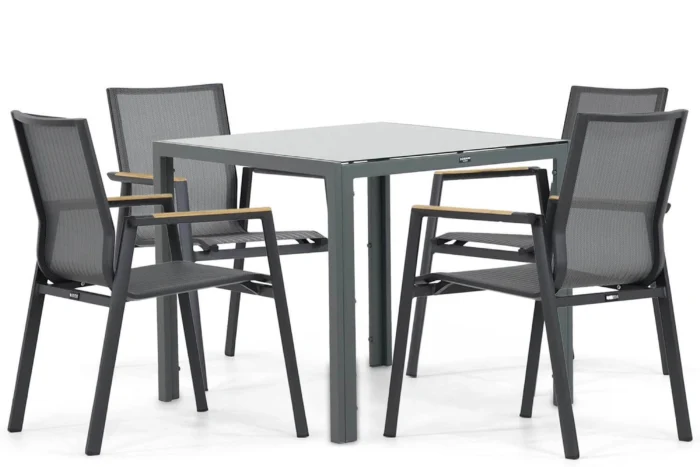 Lifestyle Garden Furniture Fiora/Venustas 85 cm dining tuinset 5-delig - Grijs-antraciet