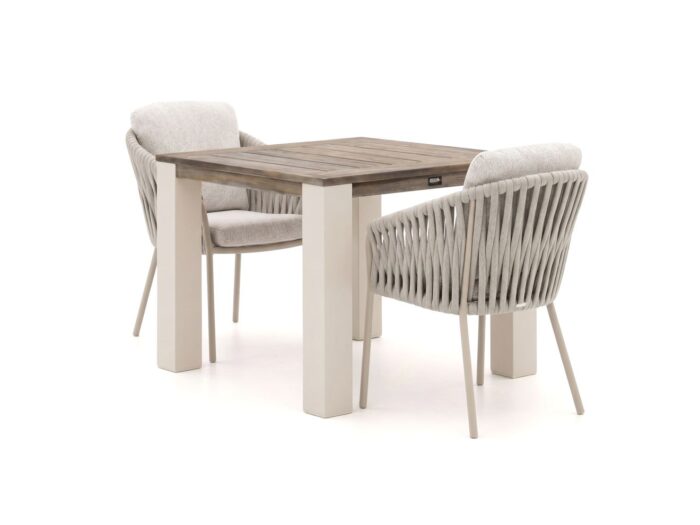 SUNS Nappa/ROUGH-X 100cm dining tuinset 3-delig – Bruin