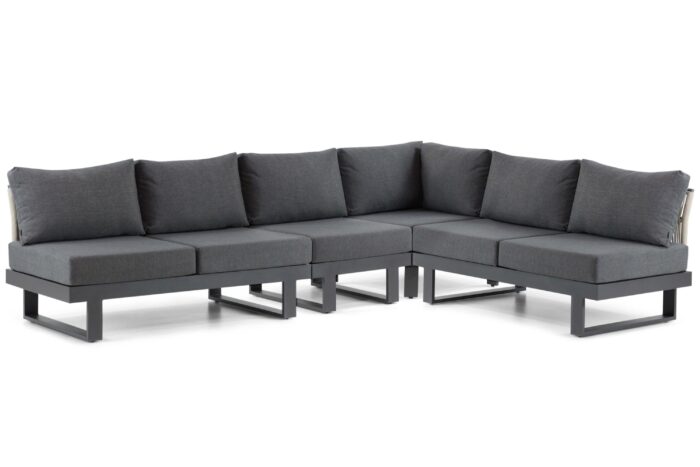 Lifestyle Garden Furniture Lorenzo hoek loungeset 4-delig – Grijs-antraciet
