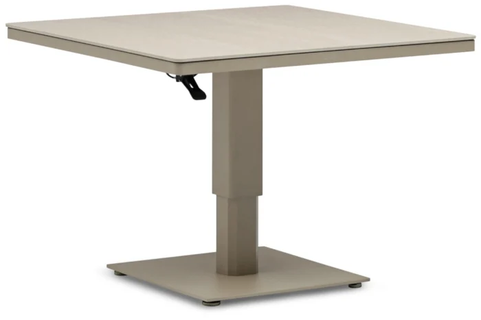 Coco Tivano in hoogte verstelbare tuintafel 90 x 90 cm - Zand/Beige
