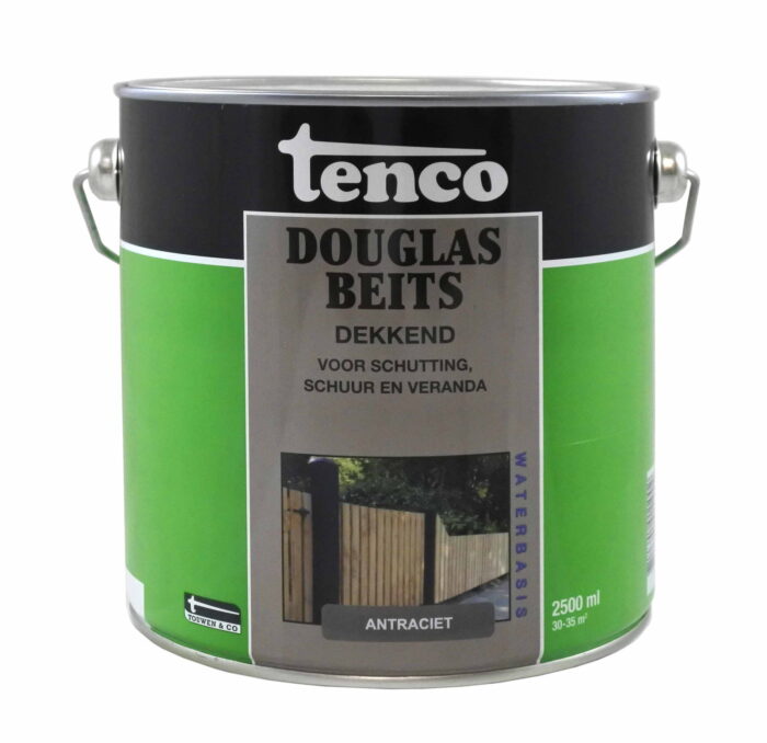 Tenco Douglas beits dekkend antraciet 2,5l verf/beits – zwart