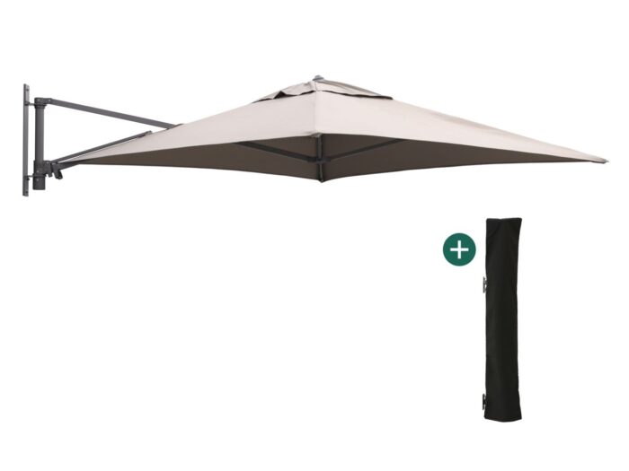 Shadowline muurparasol 200x200cm Laagste prijsgarantie! – Taupe