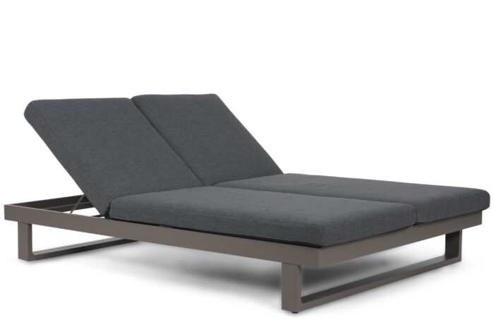 Lifestyle Garden Furniture Massimo ligbed met kussen antraciet/carbon – Grijs-antraciet