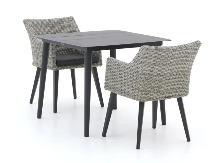 Manifesto Furniture Matese/Sora 90cm dining tuinset 3-delig - Grijs